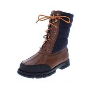 Lauren Ralph Lauren Quinlyn Leather Flannel Boots